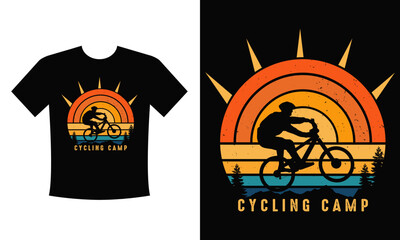 Cycling Camp t-shirt Design Vector eps Template - Eye Catching Camping T-shirts design for t-shirts, hoodies, mug etc.