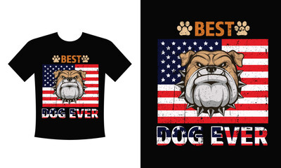 Best Dog Ever T-shirt Design vector template for print