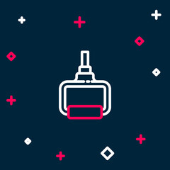 Line TPX loop training equipment icon isolated on blue background. Sport equipment. Colorful outline concept. Vector