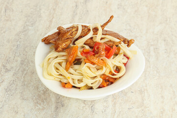 Chinese wok with chicken and teriyaki