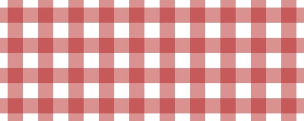 Banner, plaid pattern. White on Fire brick color. Tablecloth pattern. Texture. Seamless classic pattern background.