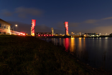 The Dutch Algera bridge, which is part of the water protection in The Netherlands. This Delta works is the first part of the dutch protection against the sea. 