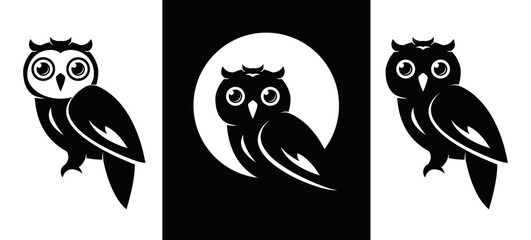 vector owl icons