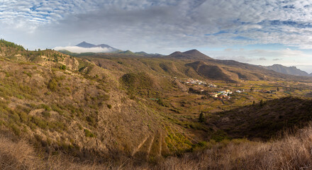 landscape in the mountains. Teide Tenerife. Canary Islands . Santiago del Teide