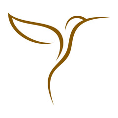 Hummingbird logo. Abstract concept, icon. Vector illustration isolated on white background.