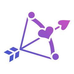 Cupid flat gradient icon