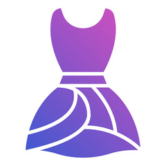 Dress flat gradient icon