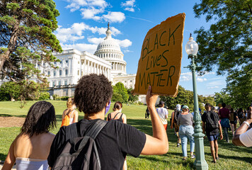 Black Lives Matter Protest Washington DC In Front of Capitol