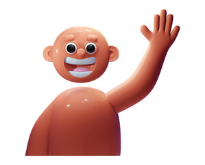 Série de portrait illustration enfantin 3d de personnage souriant et heureux pouvant illustrer des avatars de profil	