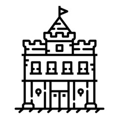 Obraz premium House Flat Icon Isolated On White Background