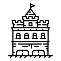 Obraz premium House Flat Icon Isolated On White Background