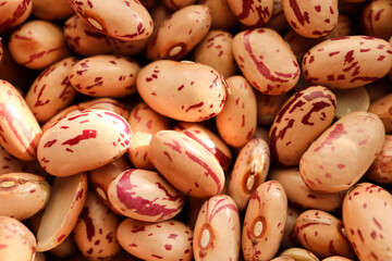 close up of red speckled beans or sugar bean