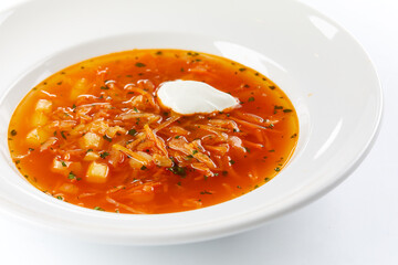 vegetable soup with sour cream