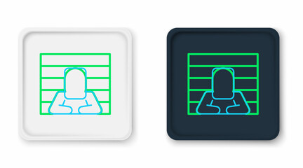 Line Prisoner icon isolated on white background. Colorful outline concept. Vector