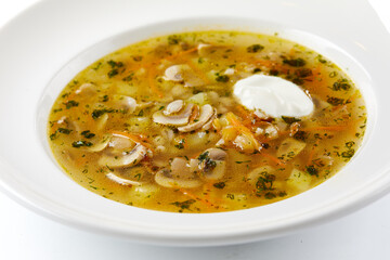 mushroom soup with sour cream
