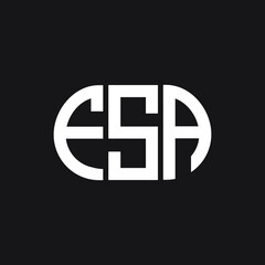 Obraz premium FSA letter logo design on black background. FSA creative initials letter logo concept. FSA letter design. 