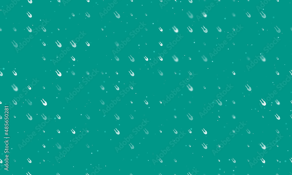 Poster seamless background pattern of evenly spaced white solo bobsleigh symbols of different sizes and opa