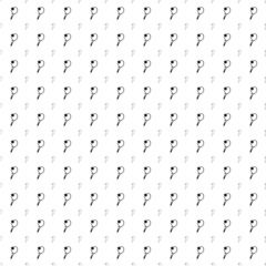 Square seamless background pattern from geometric shapes are different sizes and opacity. The pattern is evenly filled with big black tennis symbols. Vector illustration on white background