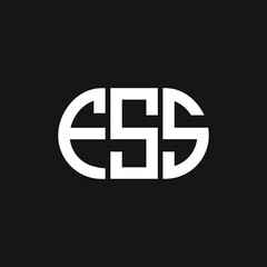 FSS letter logo design on black background. FSS creative initials letter logo concept. FSS letter design.

