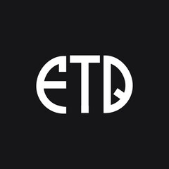 FTQ letter logo design on black background. FTQ creative initials letter logo concept. FTQ letter design.
