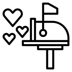 Mailbox line icon