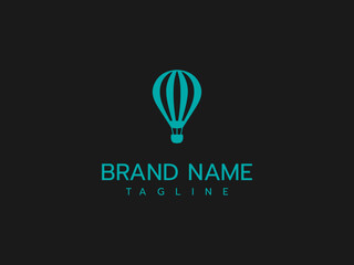 blue hot air balloon logo