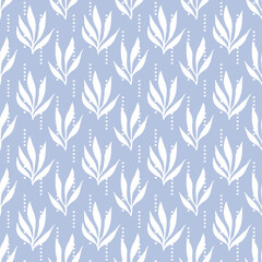 Leaves watercolor seamless pattern. Hand drawn style watercolor. Spring nature background.