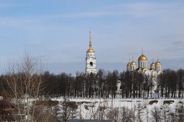 Historic monument Orthodox Church Cathedral of Vladimir city - The Golden Ring travel itinerary Russia