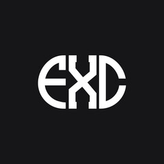FXC letter logo design on black background. FXC creative initials letter logo concept. FXC letter design.