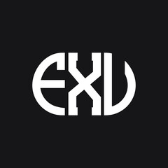FXU letter logo design on black background. FXU creative initials letter logo concept. FXU letter design.