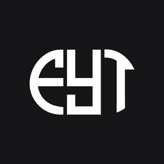 FYT letter logo design on black background. FYT creative initials letter logo concept. FYT letter design.