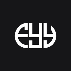 FYY letter logo design on black background. FYY creative initials letter logo concept. FYY letter design.
