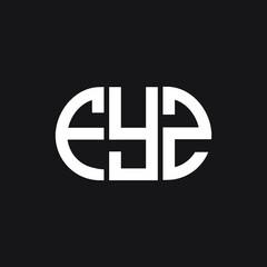 FYZ letter logo design on black background. FYZ creative initials letter logo concept. FYZ letter design.