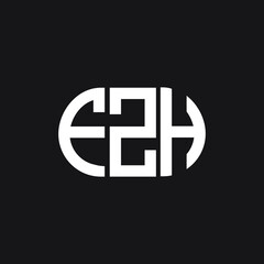 FZH letter logo design on black background. FZH creative initials letter logo concept. FZH letter design.
