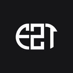 Obraz premium FZT letter logo design on black background. FZT creative initials letter logo concept. FZT letter design.