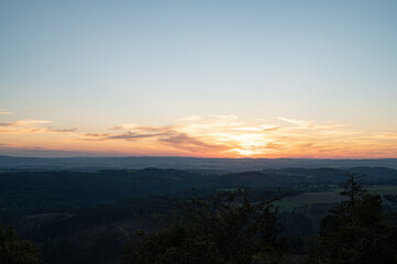 Fototapeta premium sunset in the mountains Vlci hora, Cernosin
