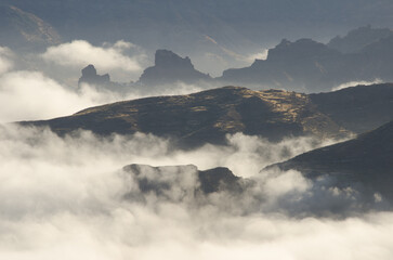 Cliffs and slopes of the Nublo Rural Park. Gran Canaria. Canary Islands. Spain.