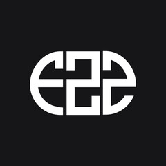 FZZ letter logo design on black background. FZZ creative initials letter logo concept. FZZ letter design.
