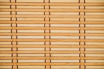 The texture and background of the mat. Woven bamboo mat with seamless pattern.