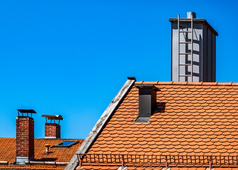 nice roofs at an old town