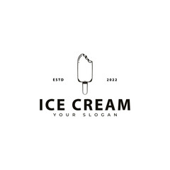 Ice cream hand drawn logo