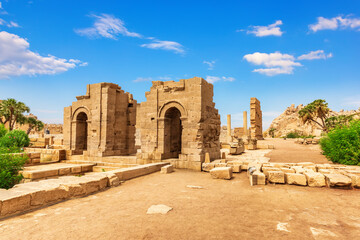 Temple ruins of Philae, Agilkia Island, Aswan, Egypt