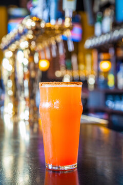 Orange Drink at Bar