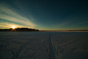  Blurred winter background.