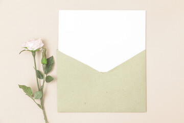 Wedding invitation or greeting card mockup