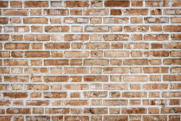 Old brickwork, red brick wall texture, background.