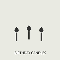 Birthday_candle vector icon illustration sign