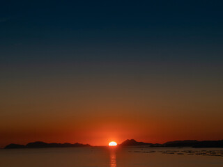 sunset over the sea