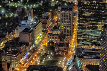 city lights at night