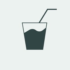Drink_and_straw vector icon illustration sign